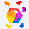 CUBE Space Master Building Blocks Toys Colorful Wood Stacker Puzzle Kids Logic Tänkande Training Intellektuella spelmålningar