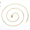 Fashion 1.5MM Gold Plated Necklaces Chains 925 Sterling Silver O Cross Chain Necklace Diy Jewelry