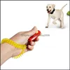 Dog Training Obedience Supplies Pet Home Garden Click Clicker Agility Trainer Aid Wrist Lanyard Mtiple Colors Mixed Drop Delivery 2021 S2M