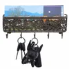 Крюки Rails Art Wall Mounted Hanging Holder Horse Keys Keys Organizer Organizer Stand Key Shlef Aclet для декорации комнаты.