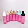 10pcs/60ml Şeffaf Pembe Şişe Sabun Mousse Seyahat Taşınabilir Köpük Şişe Temizleme Yıkama Köpük Dispenser Alt Bottle 220726