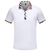 Designer Stripe Polo Shirt T Shirts Snake Polos Bee Floral Mens High Street Fashion Horse Polo Luxury T-Shirt#8566