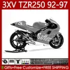 Kit carrosserie pour YAMAHA TZR250-R TZR250RR YPVS 3XV TZR250R 92-97 Gris brillant 117No.141 TZR 250 TZR250 R RS RR 1992 1993 1994 1995 1996 1997 TZR-250 92 93 94 95 96 97 Carénage d'origine