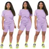 2022 Kvinnors träningsdräkter Summer Sweatsuit Sports Tracksuit For Fashion 2 Piece Shorts Women Set