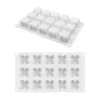 615 Cavities Mini 3D Cube Baking Mousse Cake Mold Silicone Square Bubble Dessert Molds Kitchen Bakeware Candle Plaster Mould 220629