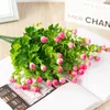 A Bunch of Artificial Eucalyptus Flower With Rosebud Potted Flower Arrangement Plastic Plant for Wedding Gardening Decoration