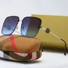 2022 Уникальная полоса икона деталь квадратная рама солнцезащитные очки женская мода