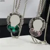 Utsökta diamantlejonhuvudhalsband Rhinestone Pendant Studs Women Men Chain Pendants With Present Box