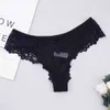 3 pcs/party Sexy Edges String Low Waist Lace Transparent Briefs Women Hollow Out Breathable G String Briefs Bow Underwear Lingerie L220801