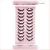 DD Curl thick Long False Eyelashes 10 Pairs Faux 3D Mink Lashes Extension Natural Look Russian Eyelash