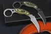 Alta qualidade M6654 lâmina fixa Karambit Knife D2 Lâmina de lavagem de pedra branca/branca Tang Completo G10 Manuse