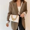 Bolsas de noite bolsa feminina couro plutônio corrente dourada bolsa 2022 marca clássica padrão de pedra aba para tiracolo mensageiro