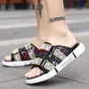 Summer Canvas Slippers Men's Fashion Personality Design Outdoor Comfortable Soft Sole Multi-Functional Beach Sandals Manufacturers Direct Sales
