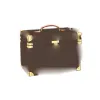 Brown Classic Flower MO. HARD SIDED SUITCASE COTTON BAG , Customer orderCase Box Wooden Layers Bags Clutch Genuine Leather Travel Kit Jewelr