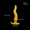 Nxy Anal Toys New Golden Finger Set da cinque pezzi Sm Deep Soft Tpe Anal Strip Masturbazione per uomini e donne 220519