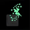 Cartone animato Interruttore luminoso Adesivo Glow in the Dark Adesivi murali Decorazioni per la casa Decorazione camera dei bambini Adesivo Decalcomania Gatto Fata Luna Stella 220727