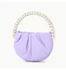 Sac de soirée designer femme sacs tendance de la mode ensemble diamant petit sac à main rond charme chaîne de conception de niche rose rouge à travers le sac polochon de luxe