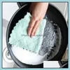 Paños de limpieza Herramientas para el hogar Organización Housekee Home Garden Ll Venta al por mayor Paño de microfibra reutilizable Sup Dheqv