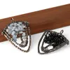 Colliers pendentifs Chakra bijoux en cristal faits à la main pendentifs en pierre naturelle collier arbre de vie fil enroulé puce perles Vintage placage de Bronze M