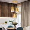 Pendant Lamps Modern Small Round Chandelier Luxury Crystal Lamp Indoor LED Hanging Light For Living Room Restaurant Bedroom Lights