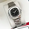 Damenuhr Automatische mechanische Uhren 35-mm-Gehäuse mit Diamanten Business Lady Armbanduhren Saphir 904L Edelstahl Montre De Luxe