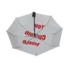 Alaza Automatic ThreeFold Umbrellaさまざまなカスタムパターン折りたたみ折りたたみ式広告傘220711