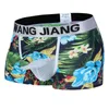 Underpants Men Boxers Mesh Elephant Pouch Sexy Underwear Slips Floral Print Boxershorts Hombre Big Penis PantiesUnderpants