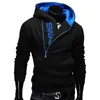 Icelion Yan Fermuar Hoodies Erkekler Pamuk Kazak Bahar Mektup Baskı Spor Ince Kazak Eşofman Hip Hop Streetwear 220325