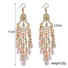 Bohemian Handmade Drop Dangle Long Earrings for Women Beads Gold Color Geometric Vintage Jewelry Earrings boucle doreille