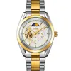 Skmei 9237 Automatiskt skelett Oem Stainls Steel Strap Wrist Watch Watch Men Luxury