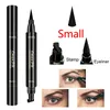 2 في 1 Eyeliner Stamp Liquid Eye Liner Pencil مقاومة للماء طويلة الدائمة الدائمة كحل السوداء القلم المحترف عيون مكياج