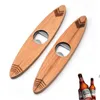 إبداع Wood Handle Bottle Optiers Bar Blade Beer Bottle Opener Vintage Wooden Handle مقبض من الفولاذ المقاوم للصدأ نادل زجاجة الفتاحة CCA13424