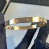 Love bangle serie verguld 18 K nooit vervagen 1821 maat met doos met schroevendraaier officiële kwaliteit luxe merk sieraden2126860