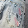2022 New Fashion Mens Designer Jeans High Quality Ripped Denim Pants Luxury Hip Hop Distressed Zipper trousers For Male camouflage coloer
