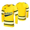 Maglie da hockey su ghiaccio del Michigan Wolverines College Maglia da uomo Jake Slaker Strauss Mann Nick Pastujov Griffin Luce Luke Morgan Cucita personalizzata