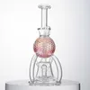 ヘディーガラスボンズリサイクル業者Perc Hookahs 14 mm女性共同水パイプシャワーヘッドパーコレーター厚いガラスビーチボールオイルダブリグバンガー付き