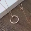 Designer hänge halsband varumärke smycken för kvinnor mode trendiga geometriska naglar halsband födelsedagspresent lyx klassiska pendlare älskare collier de luxe