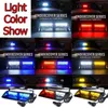 Luci della polizia Car LED Luce stroboscopica Rosso / Blu Ambra / Bianco Lampade di segnalazione Flash Dash Emergenza Lampeggiante Parabrezza Spia 12V Y220708