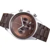 Wszystkie małe tarcze działają luksusowe zegarki męskie Top Designer Stopwatch Kwarcowe zegarek dla mężczyzn Prezent Walentynki Presen321z