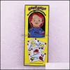 Pinsbrooches biżuteria Dobre faceci Chucky rekwizyty pudełko Enamel Pin horror dzieci zabrzmieć broszka taczka taczka plecak halloween klejnot dhcqz