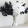 Decorative Flowers Wreaths 1PCS Simulation Black Eucalyptus Leaf Fake Flower S 220823