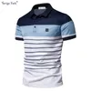 メンズクラシックポロシャツsolide solideカラーシャツのための夏のコレクション男性服ラグジュアリーパークストライプ高品質220716