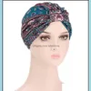 Beanie/Skl Caps Hats Hats Scarves Gloves Fashion Accessories Womens Chemo Cap Cancer Hat Flower Printed Muslim Hair Scarf Tu Ota0Q