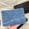 Borsa a mano in denim Borsa da donna Semplice prisma blu può contenere materiale per il trucco e l'identificazione Tela denim Versatile ultimo stile