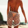 Seksi kadınlar sarar etekler balıkçı içi boş plaj giymek dip örtü bikini örtü mayo düz dantel rahat 220524
