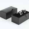 Black Paperboard Cufflinks Tie Clips Boxes High Quality Matte Paper Men's Jewelry Boxes Cuff Links Box Wholesale 300 Pcs