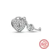 925 Sterling Silver Dangle Charm Ariel Ballon Charme Perle Fit Pandora Charms Bracelet DIY Bijoux Accessoires