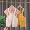 Conjuntos de roupas nascidas de roupas de bebê de roupas de bebê Summer UNisex Manga curta menina e menino Sportswear ProductClothing