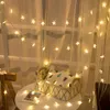 Cuerdas LED 2m 10 LEDs Cadena de luces de Navidad Luces de hadas Copo de nieve Árbol Boda Fiesta de música Decoración para el hogar Gota