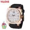 Montre carrée d'affaires atmosphérique classique, bracelet en caoutchouc, Explosion annuelle, montres haut de gamme pour hommes, mode de luxe, cadran noir, calendrier, montre-bracelet pour hommes